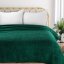 Luxusné flanelová deka s elegantnou striebornou niťou - zelená