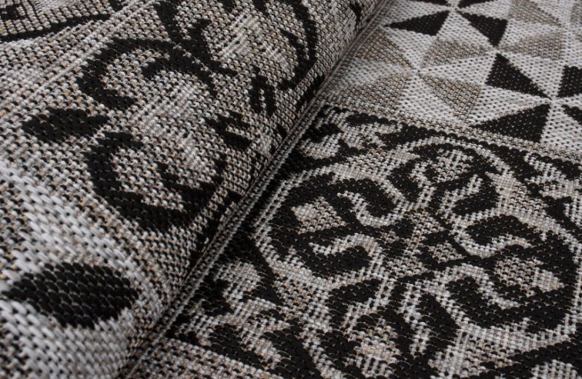 Moderný vzorovaný koberec v sivej farbe Melissa