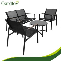 Zahradní nábytek - balkonový set, stůl + pohovka + 2 křesla