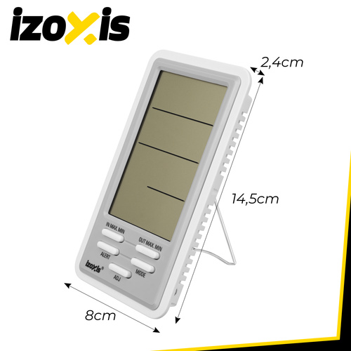 Meteorologická stanica IZOXIS – digitálny teplomer, vlhkomer, hodiny a budík