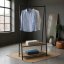Szabadon álló ruhatartó állvány polcokkal - 80 x 40 x 160 cm