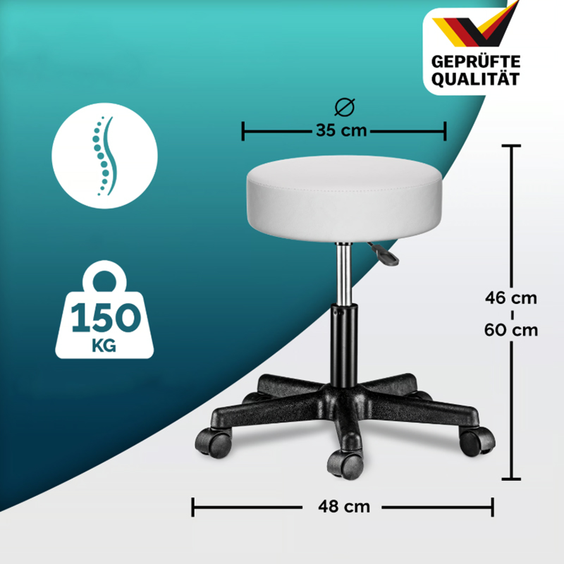 Kozmetični stol na kolesih 360°, nastavljiv - komplet 2