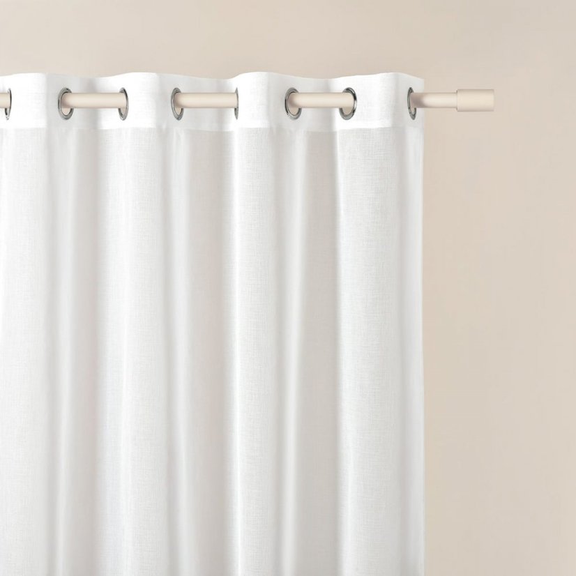 Flavia Fehér színű függöny fodorral fémkarikákon 300 x 250 cm