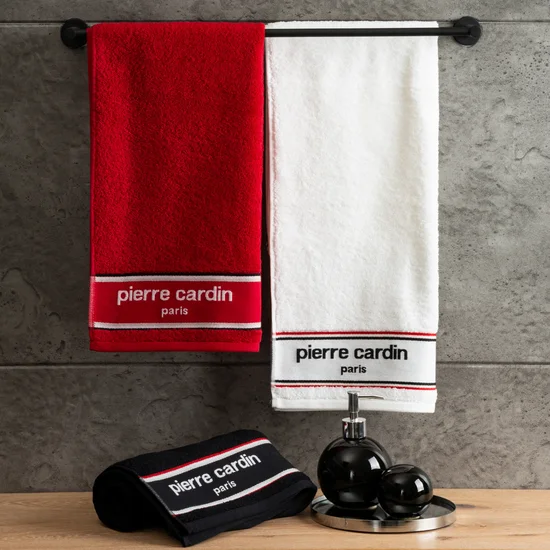 Luksuzna brisača Pierre Cardin - rdeča - Velikost: Šírka: 50 cm | Dĺžka: 90 cm