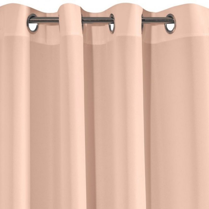 Tenda semplice rosa con cerchi - Misure: 140X250