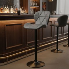 Višinsko nastavljiv vrtljivi barski stolček z naslonom