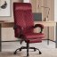 Ergonomická kancelářská židle HC-1030 s pružinovým sedákem a nosností 120 kg – vínová