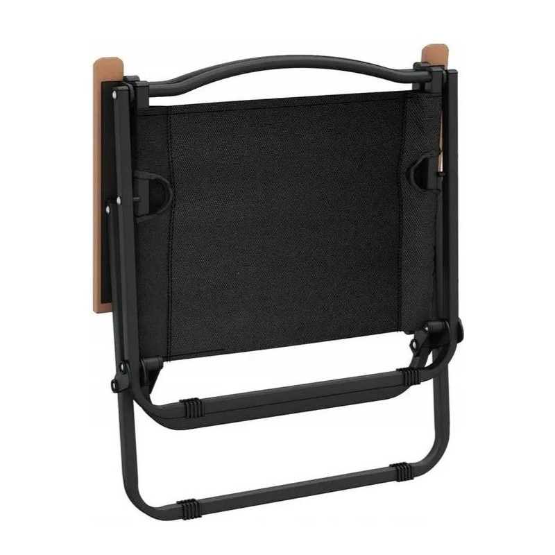 Összecsukható túraszék 130 kg teherbírással - fekete színben