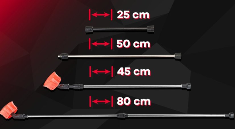 Akkus permetezőgép 20L teleszkópos csővel és 4 fúvókával