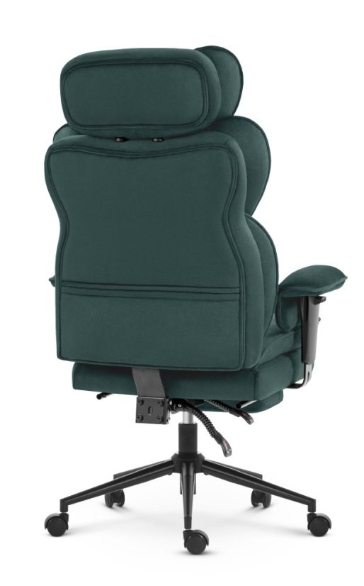Ergonomski pisarniški fotelj HC-1037 z oporo za noge – zeleni žamet