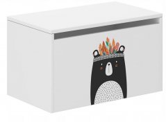 Aufbewahrungsbox für Kinder mit schönem Bärenmotiv, 40x40x69cm