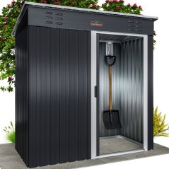 Casetta da giardino in metallo antracite GARDEBRUK® 185 x 165 x 90 cm