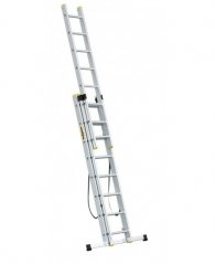 Večnamenska aluminijasta lestev, 3 x 8 stopnic in nosilnost 150 kg