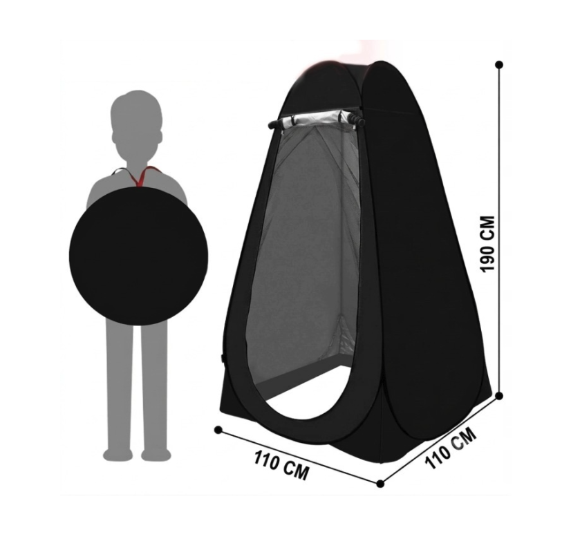 Turistický prezliekací stan 185 x 100 cm - sprchovací, WC stan na kemping