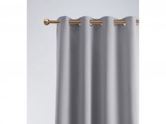 Sivi zastor za zamračivanje s ugrađenim prstenovima 140 x 250 cm