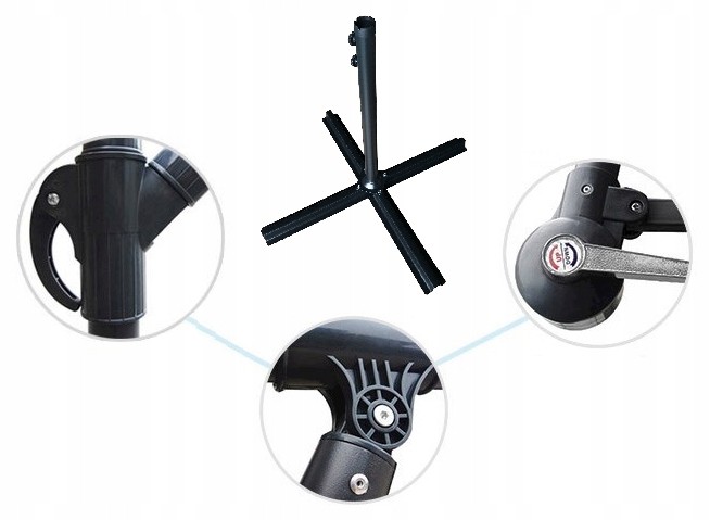 Veliki vrtni suncobran bež boje sa stalkom