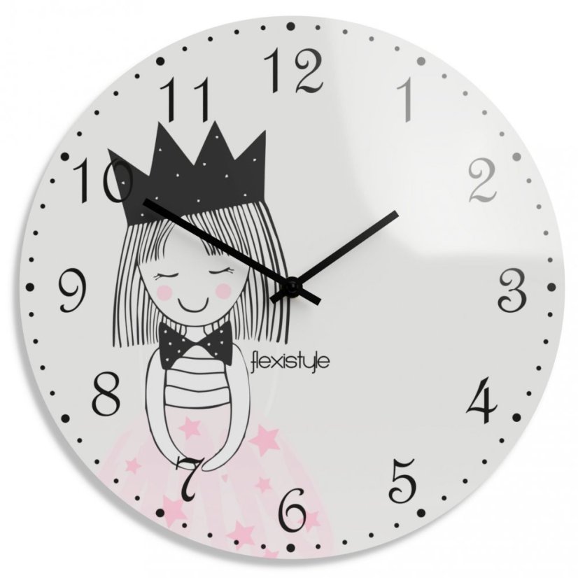 Roztomilé detské nástenné hodiny s princeznou