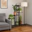 Suport minimalist pentru flori - 5 niveluri, metal negru