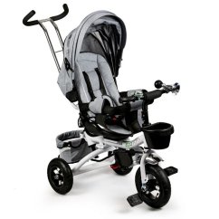 Detská sivá balančná trojkolka, bicykel Ecotoys