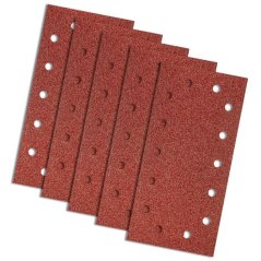 Carta vetrata a strappo 115 x 230 mm, K40, 5 pezzi, con fori 55H720 GRAPHITE