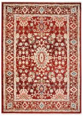 Elegantný koberec červenej farby