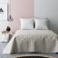 Luxusné obojstranné prehozy na posteľ béžovo krémovej farby 