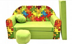 Gyermek kanapéágy 98 x 170 cm Puzzle