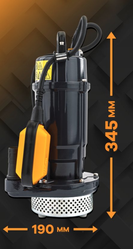 Búvárszivattyú úszóval - 6000 l/h, vízkiszorítás 14 m