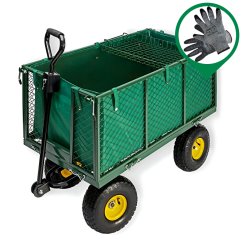 Összecsukható kerti kocsi felfújható kerekeken 3 az 1-ben