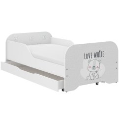 Úchvatná detská posteľ s rozkošným medvedíkom 160 x 80 cm