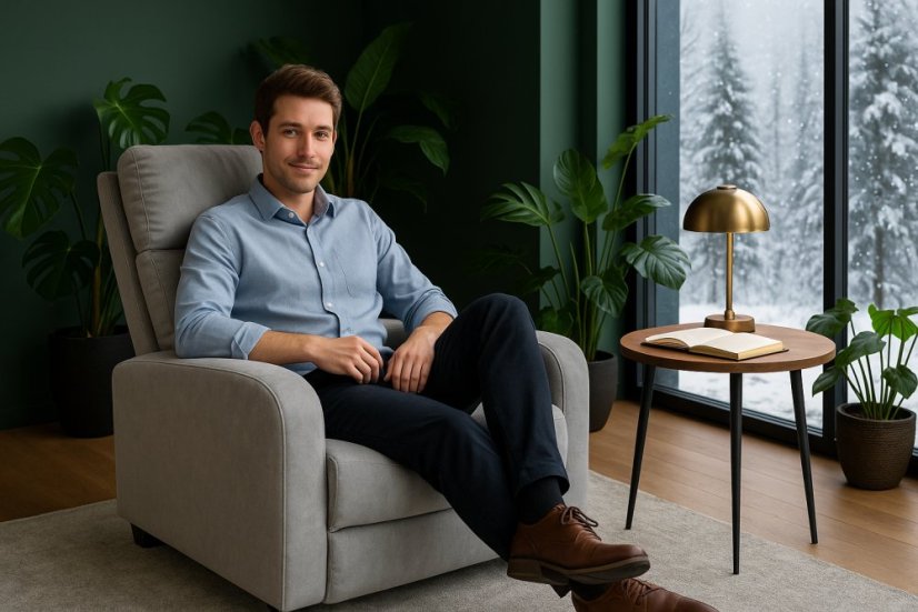 Луксозен релаксиращ фотьойл от кадифе