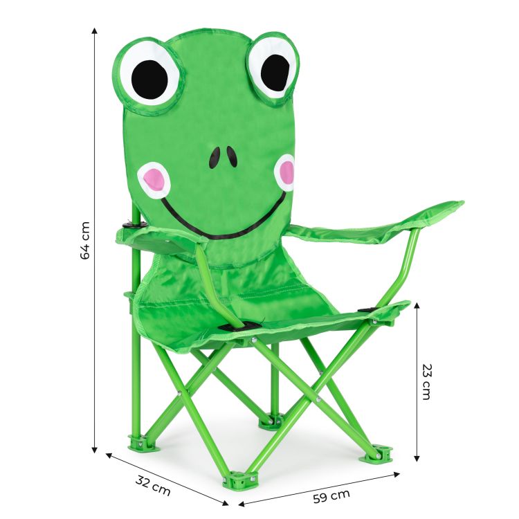 Kempingová stolička pre deti Veselá žabka