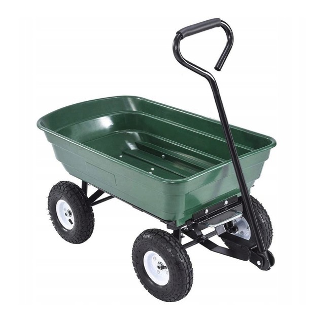 Kippbarer Gartenwagen mit festem Griff