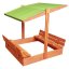 Sabbionaia chiudibile con panchine e tetto verde 120 x 120 cm