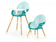 Dětská modrá židle na krmení 2v1 
