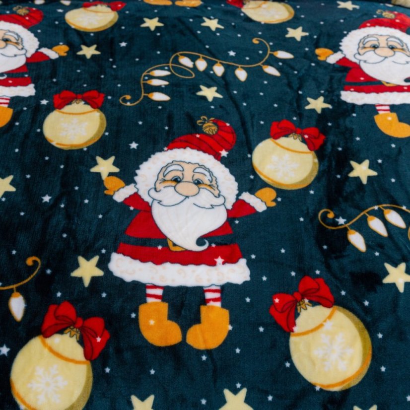 Mikroplyšové posteľné obliečky s Mikulášom
