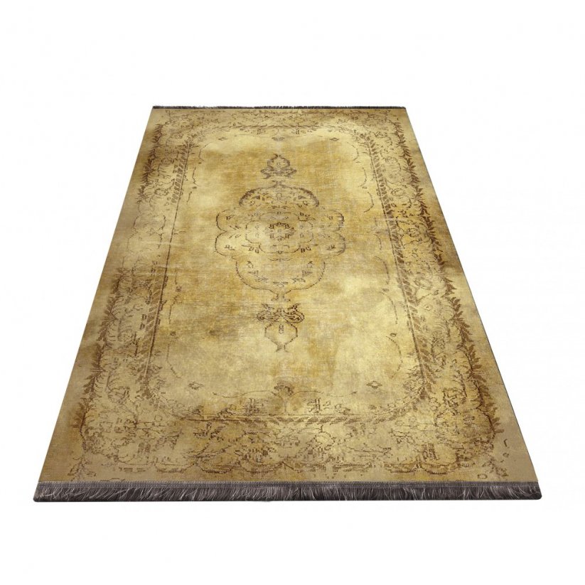 Covor auriu cu model oriental - Dimensiunea covorului: Lățime: 160 cm | Lungime: 220 cm
