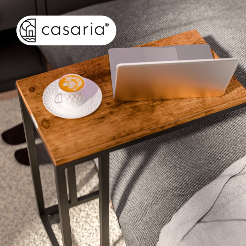 WPC asztallappal ellátott oldalasztal - 65,5 x 50 x 40 cm