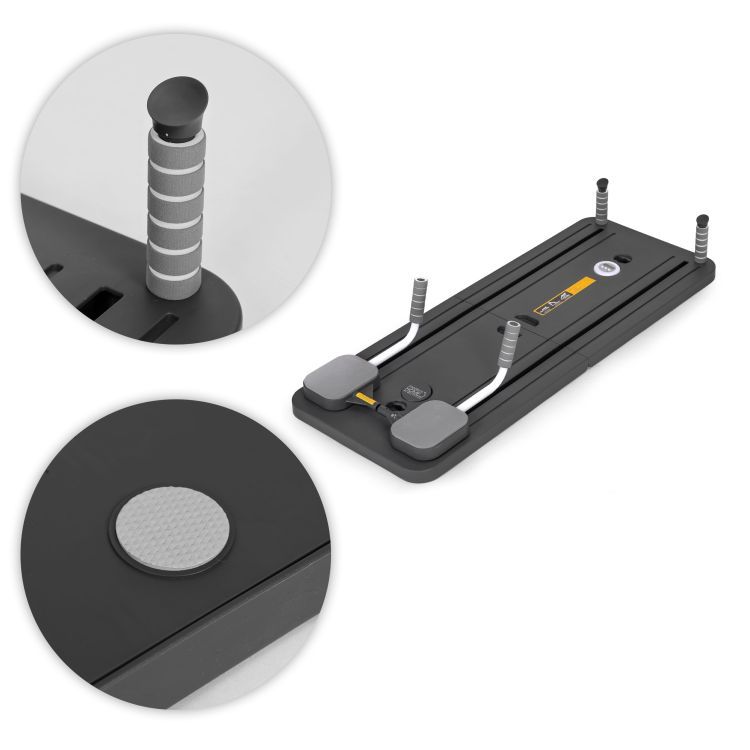 Multifunktionales Pilates Board - Trainingsboard mit Expandern, Griffen und LCD-Display