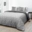 Lenjerie de pat scandinavă culoarea gri cu inscripție 160 x 200 cm