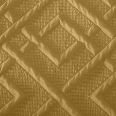 Moderne Tagesdecke mit einem Muster in senfgelber Farbe