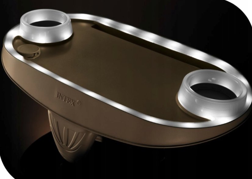 LED italos polc pezsgőfürdőhöz, medencéhez, tablet rekesszel