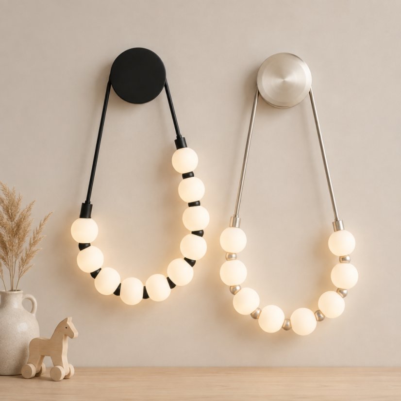 Moderní LED nástěnné svítidlo s kulatými stínidly