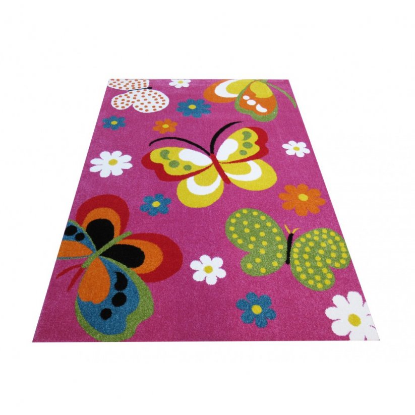 Dječji tepih s uzorkom leptira za djevojčice