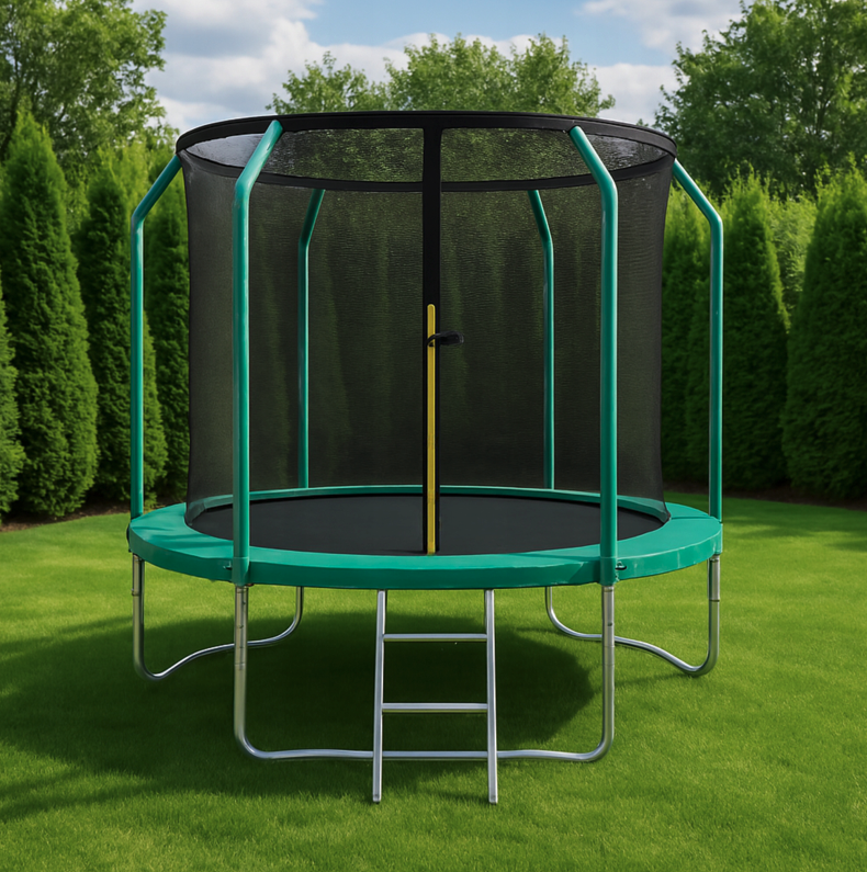 Prémiová zahradní trampolína pro děti s vnitřní sítí 2,4 m - Ø 252 cm
