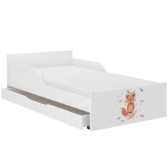 Grazioso lettino per bambini con adorabile volpe 160 x 80 cm