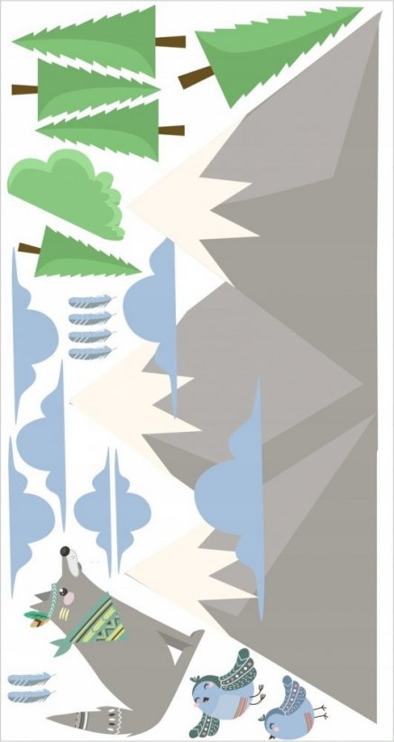Декоративен стикер за стена Живот сред природата - Pазмер: 100 x 200 cm