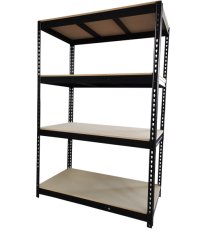 Crna biblioteka s 4 police 180 x 150 x 60 cm