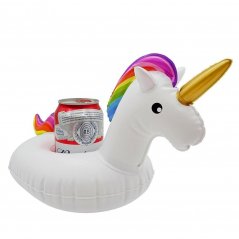 Porta bevande gonfiabile a forma di unicorno