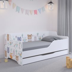 Detská posteľ so sovičkou a ďalšími zvieratkami 160x80 cm
